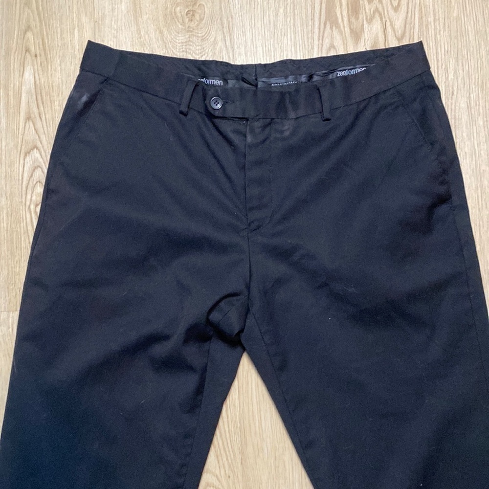 Classic Minimalist Zenformen Men's Black Trousers Timeless Tailored Pants 36R - Picture 2 of 11